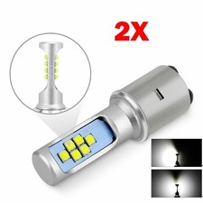 2x BA20D 12V LED Birne Motorrad Strahl Scheinwerfer Fahrlicht Wasserdicht 24W