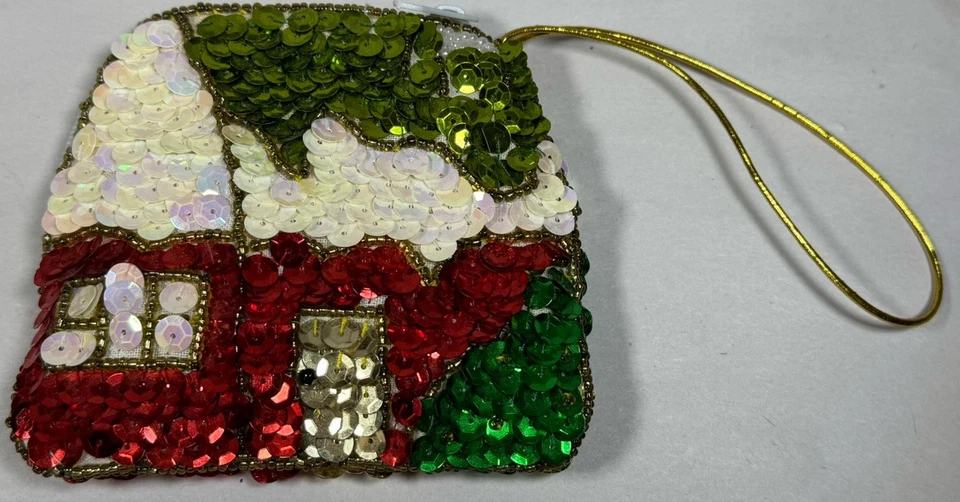 Блестки Рождественский кошелек монета сумка молнии кошелек с ремешком кабины, отлично подходит для праздничных вечеринок - Изображение 2 из 4