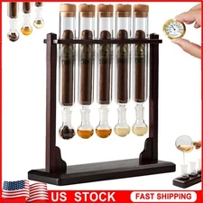 Cigar Humidor Aroma Diffuser Printed Wood &GlassTube Set Design Flavor Infuser