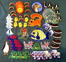 Lot of 68 Children Kids Fun Pack of Iron On Sew On Embroidered Applique Patches