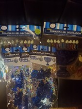 Chanukah Decorations Garland And Window Clings New