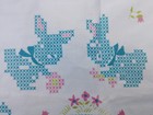 Lot Of Two Sweet Vintage Baby Or Doll Pillowcases Kitten Bunnies Embroidery — photo 6