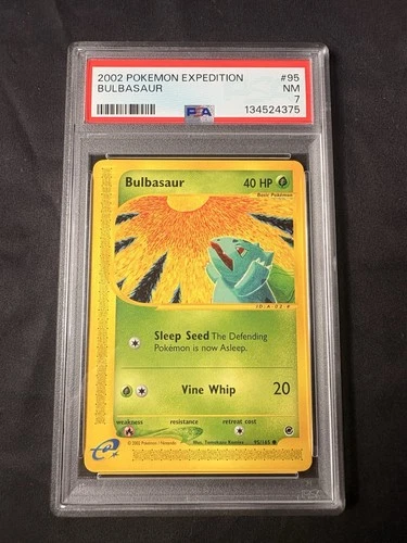2002 POKEMON EXPEDITION 95 BULBASAUR PSA 7