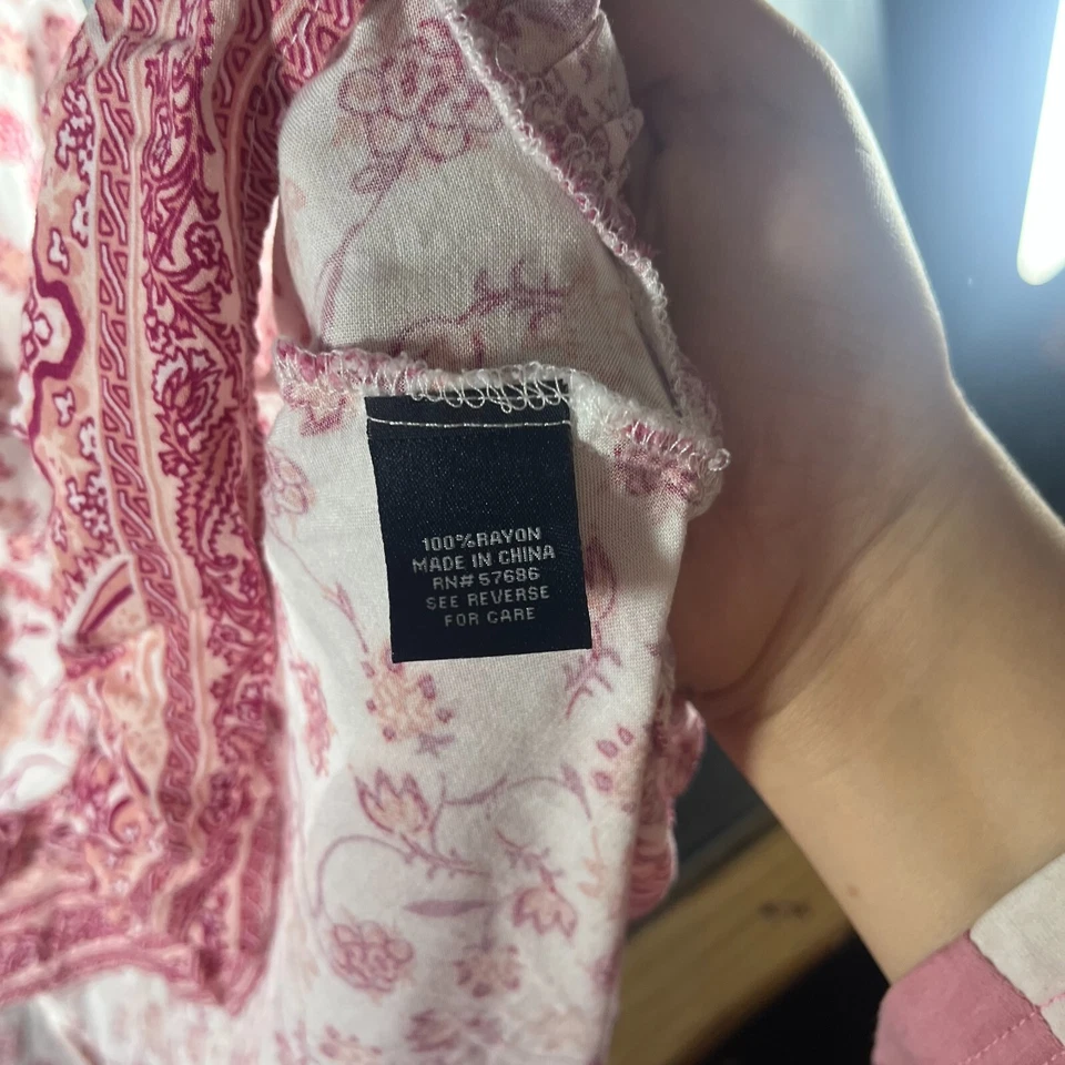 Maxi Vestido New Look Mujer Talla 1X Floral Dobladillo Alto Bajo Volantes Boho Verano Rayón Foto 2 de 4