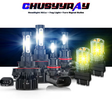 For 2004-2014 Ford F150 LED Headlight Hi/Lo  Fog Light Turn Signal Bulbs Combo