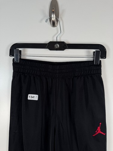 BNWT Jordan Kids Boys Track Pants Fleece Straight Leg Running Black Sz L 12-13 - Picture 2 of 10