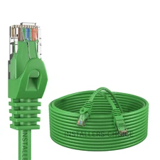 Cat6 Ethernet LAN Cable RJ45 Patch Cord Internet Gaming Green LOT