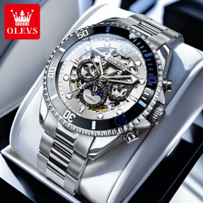 OLEVS Luminous Automatic Mechanical Watch Water-Resistant Wristwatch for Men