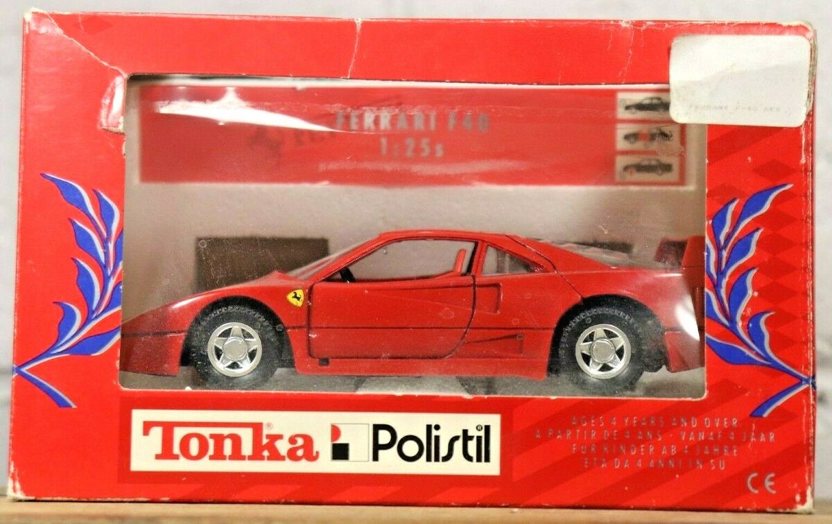 TONKA Polistil FERRARI F40 02226 Red Diecast Metal Made in TONKA Polistil FERRARI F40 02226 Red Diecast Metal Made in