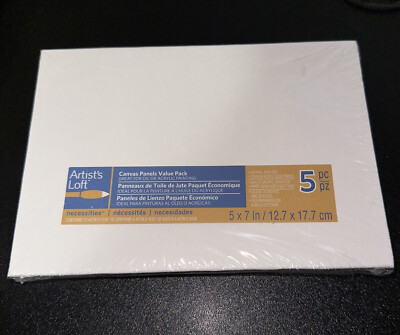 5 Piece Canvas Panels Value Pack 5x7 Great for Oil Acrylic Painting ...