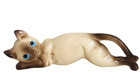 New ListingVintage Siamese Cat Ceramic Wall Hugger Climber Blue Eyes Japan 10" Cat Figures