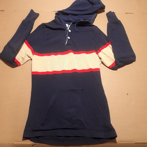 San Francisco Rugby Jersey VTG 80's Hooded Henley Pocket Pullover Adult Small - Picture 2 of 11