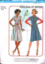 7578 Vintage Simplicity SEWING Pattern Misses Top Stitched Dress Jumper UNCUT 12