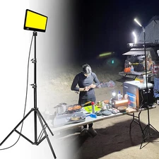 Corded Led Camping Lights 23000 Lumens Telescoping w Tripod 12v Portable Lamp