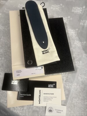 $179 MSRP - 128603 Montblanc 1-pen Pouch Sartorial Deep Navy Charcoal Black