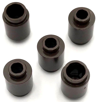 Lego 5 New Dark Brown Bricks Building Blocks Round 1 x 1 Open Stud Pieces