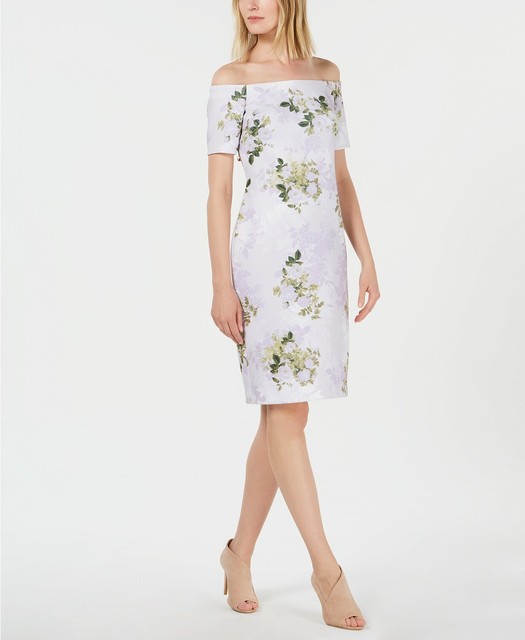 calvin klein floral sheath dress