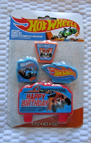Hot Wheels Birthday Candle Set of 4 NEW FREE SHIPPING