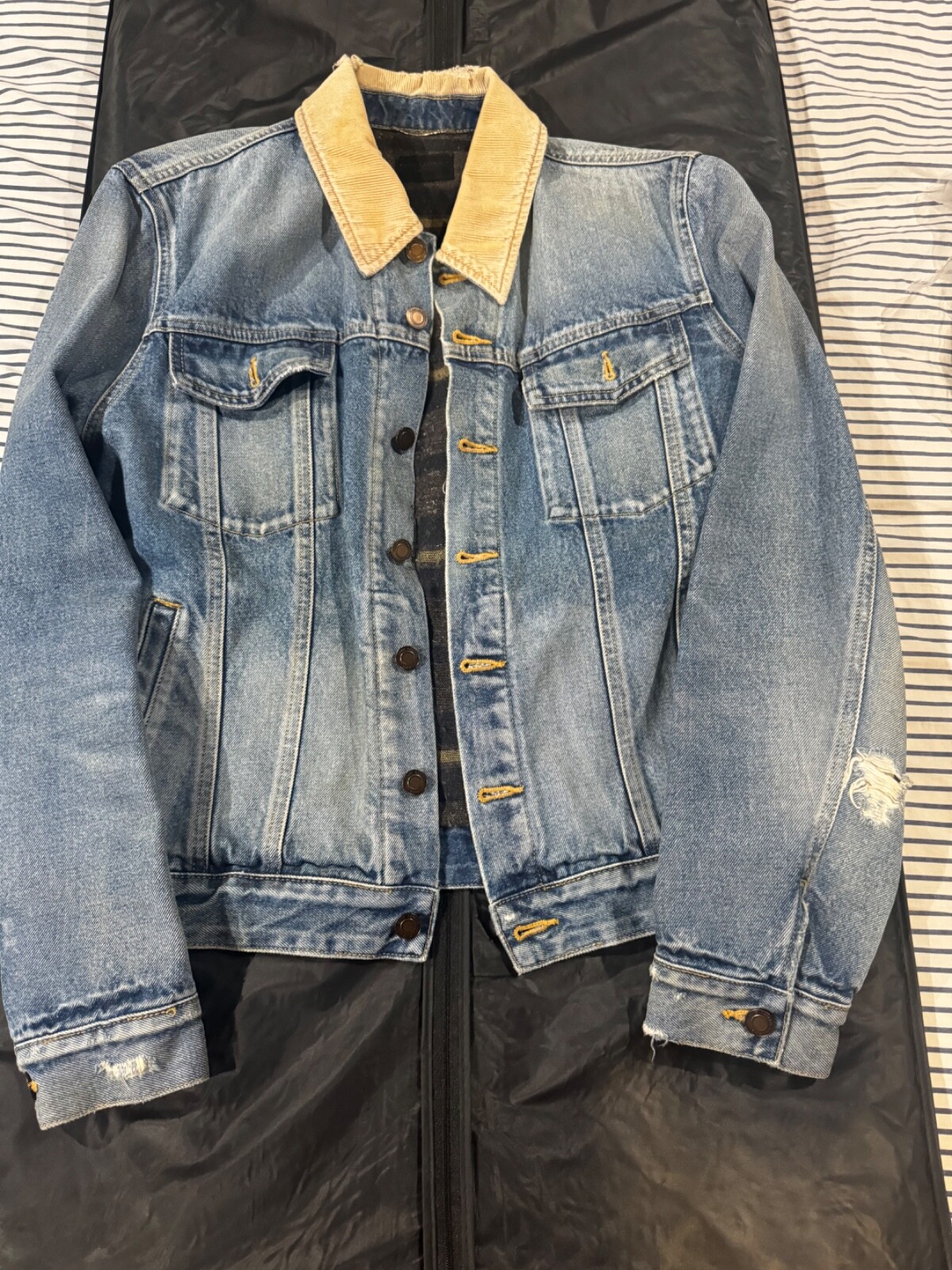 giacca denim uomo saint laurent