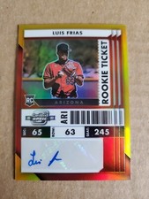 Luis Frias 2022 Contenders Optic Gold Prizm RC Auto  10/10 Diamondbacks !!!