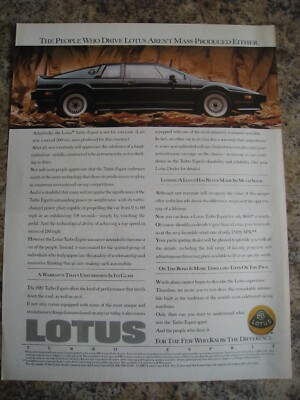MENSCHEN DIE LOTUS FAHREN SIND AUCH KEINE MASSENPRODUKTION FÜR DIE WENIGEN WERBE A4 DATEI 22