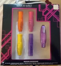 NEW Wet N Wild Collection 5 Different Mascara Piece Gift Box Set New