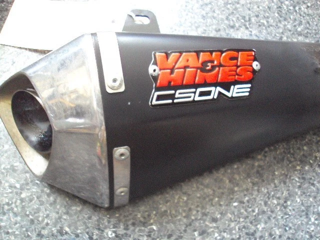 Suzuki GSXR 600 750 2008 2009 Vance and Hines CS ONE escape negro antideslizante #686 Foto 3 de 4