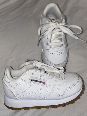 Kids' Toddler Reebok Classic Leather Casual Shoes White/Gum V69626 Size 6  889133964768 | eBay