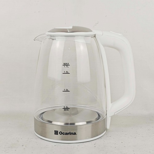 Ocarina White 1.7L Illuminating Electric Glass Jug Kettle 2200W Fast