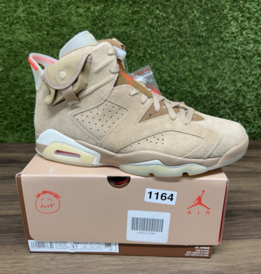 Air Jordan 6 Retro Travis Scott British Khaki Size 11 1164