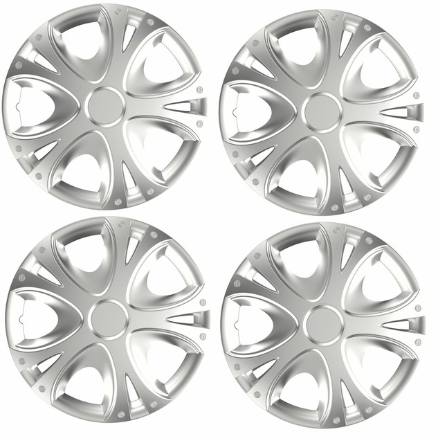 4x rifiniture ruota Hub Caps 14/" copre in argento