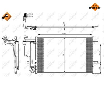 Kondensator, Klimaanlage EASY FIT NRF 35922 für Mazda 3