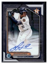 2024 Bowman Chrome 1st Auto Waner Luciano #CPA-WL Houston Astros