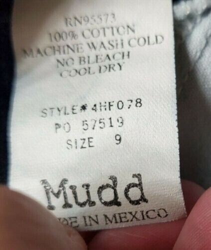 Mudd Jeans Juniors Womens Shorts Size 9 Blue Jean - Picture 18 of 24