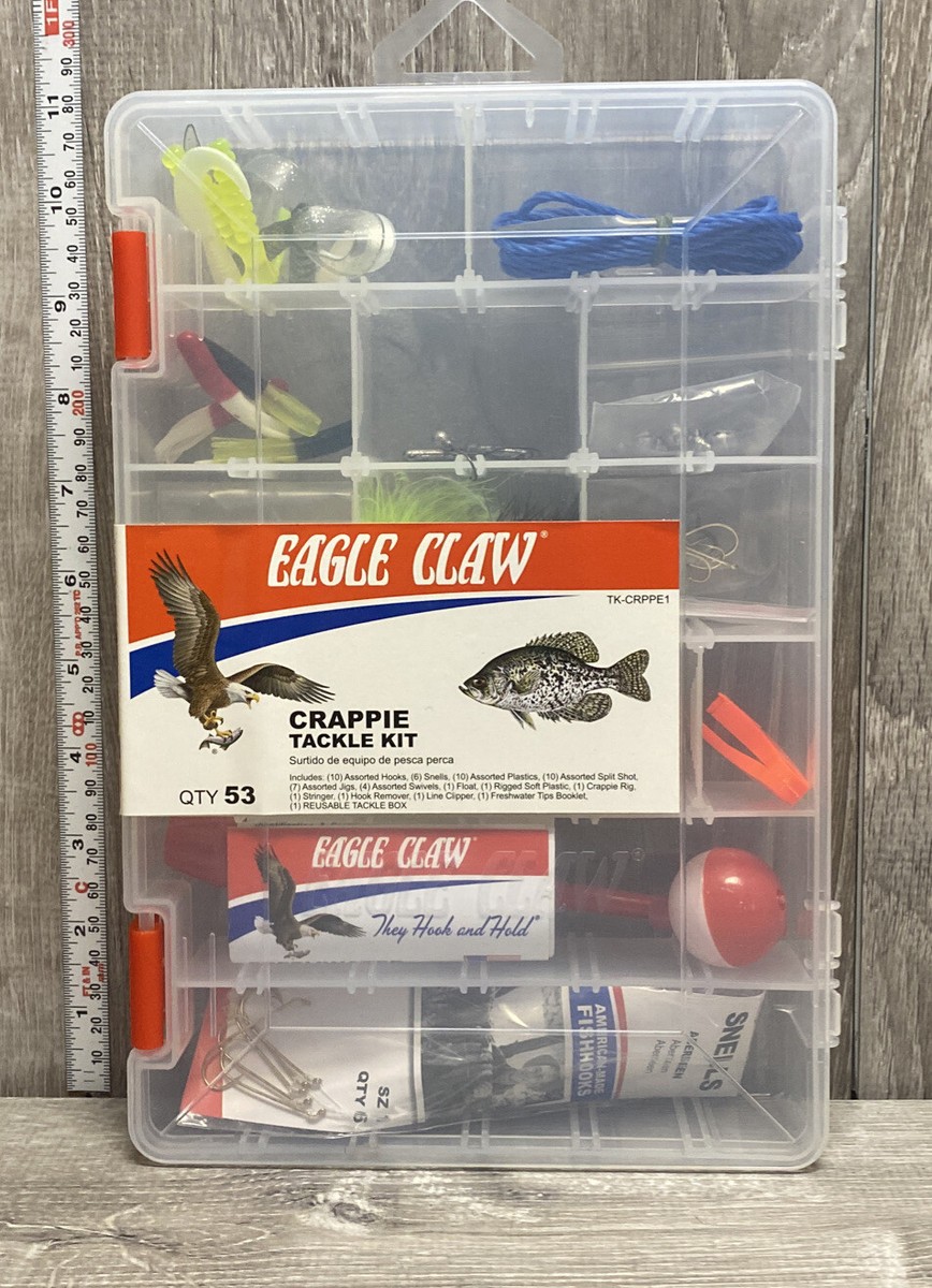 crappie tackle box New* Eagle Claw Crappie Tackle Kit 53 Piece (MM)