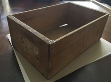 Antique Wood Shipping Crate With Original Railway Express Label