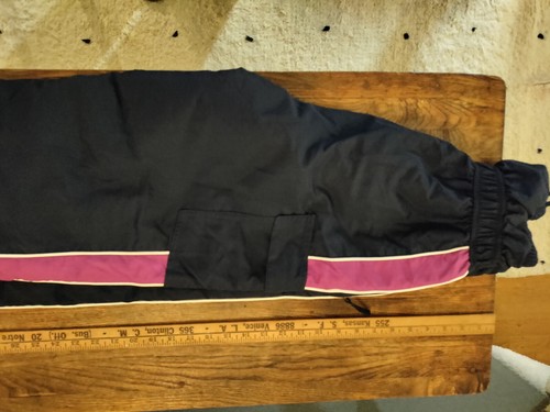 Vintage LL Bean Snow Pants Insulated Blue Purple Ski Waterproof Kids Size 12 - Picture 5 of 5