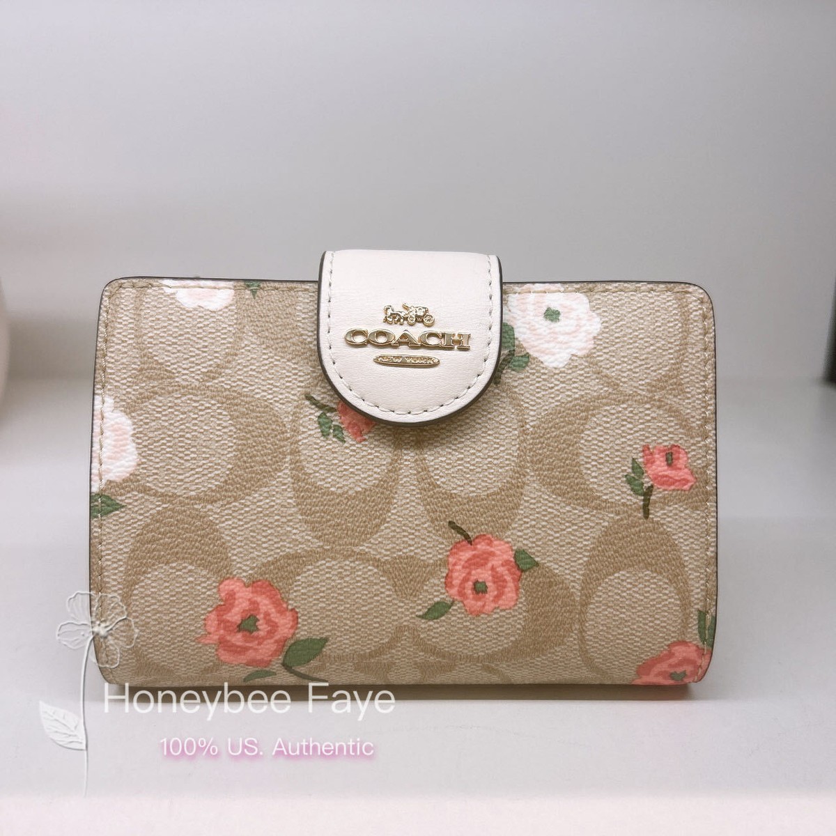 NWT Coach Medium Corner Zip Wallet In Signature Canvas With NWT Coach Medium Corner Zip Wallet In Signature Canvas With