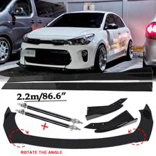 Front Bumper Lip Spoiler Splitter Glossy Black For Kia Rio 2001-2022 Body Kits