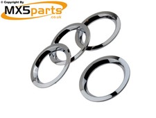 MX5 Chrome Eye Ball Air Vent Ring Surround Trims Mazda MX-5 Mk1 2 2.5 1989-2005