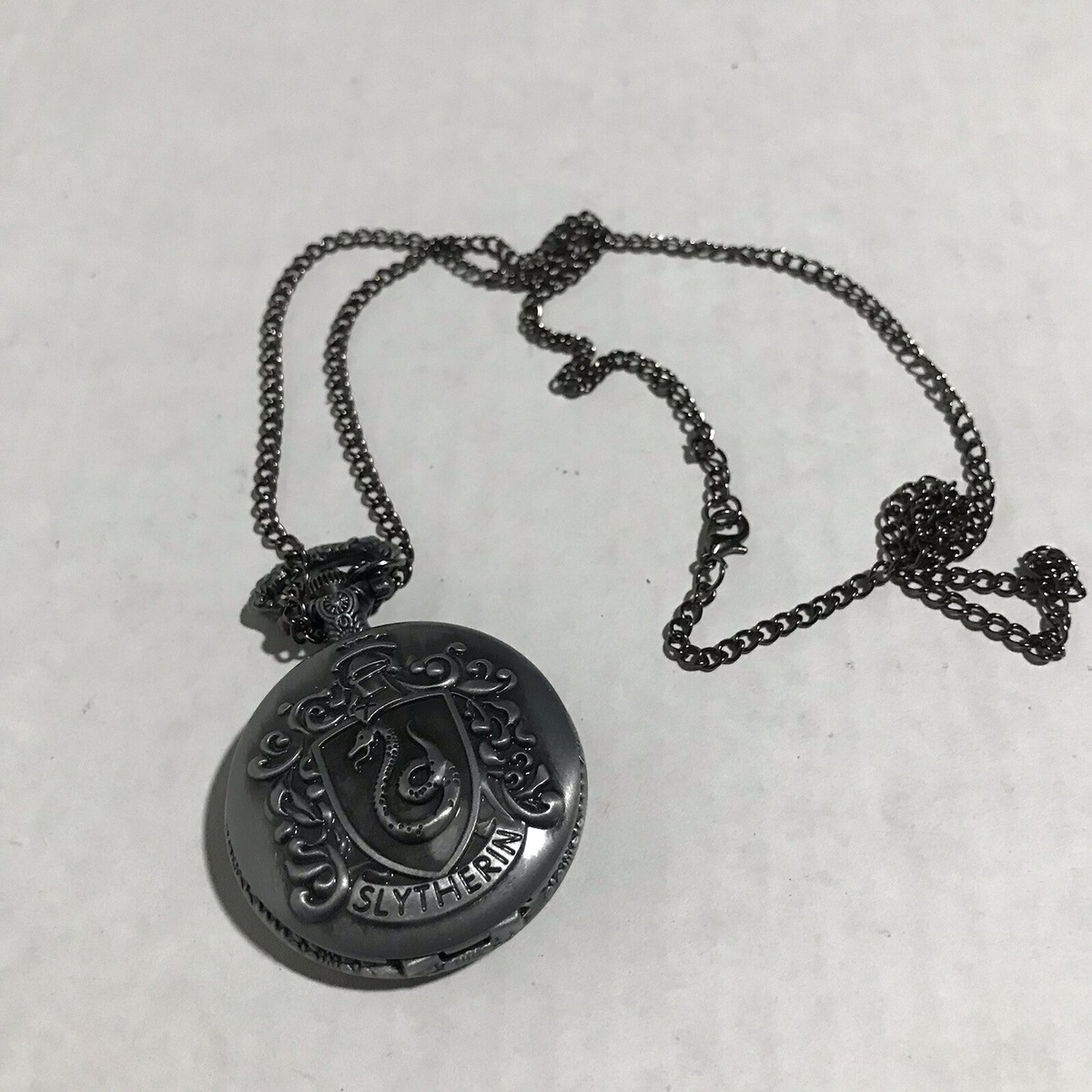 Retro Harry Potter Slytherin Snake Men Women Quartz Pocket Watch Chain  Necklace