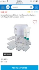 Serious Skin Care B-Sleek Hair Reduction System With Targeted E Tweezers NEW