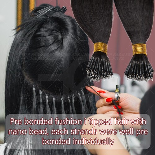 CLEARANCE Full Head Nano Micro Loop Ring Remy Human Hair Extensions THICK Ombre - Picture 18 of 62