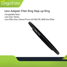 54-55mm/54-77mm Step-Up Ring Filter Ring UV/ND/CPL GND Lens Adapter Filter Ring