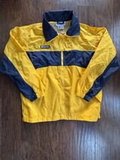 Vintage Youth COLUMBIA Sportswear Company Unlined Yellow Wind Breaker Size 14-16