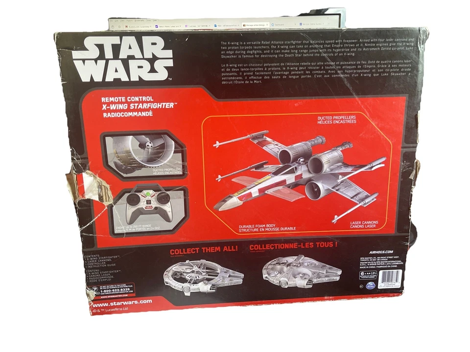 Air Hogs Star Wars Remote Control X-Wing Starfighter. Untested - Image 2 of 3