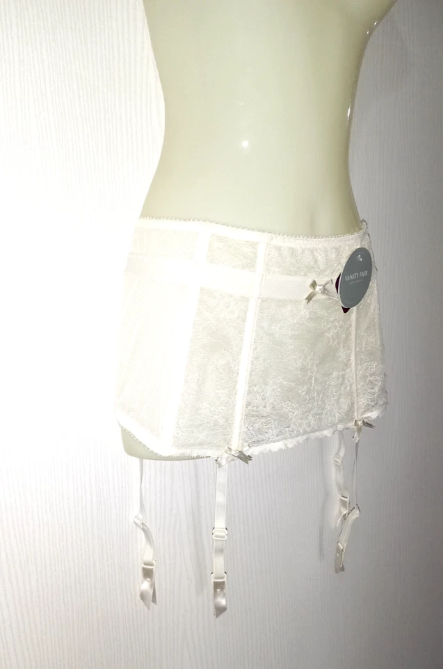 VANITY FAIR SERRE-TAILLE AVEC PORTE-JARRETELLES EN TULLE ET DENTELLE TAILLE M - Photo 2/4