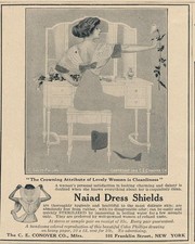 Magazine Ad - 1912 - Naiad Dress Shields - Coles Phillips artwork