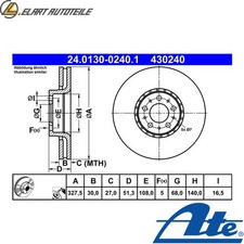 2x BREMSSCHEIBE 24.0130-0240.1 FÜR VOLVO XC90/VAN D5244T5/5244T18/5244T4 2.4L