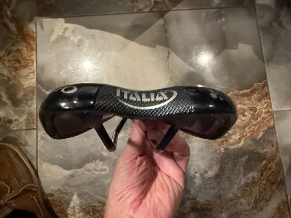 Colnago Selle Italia SL saddle manganese rails RARE black patent - Image 2 of 4